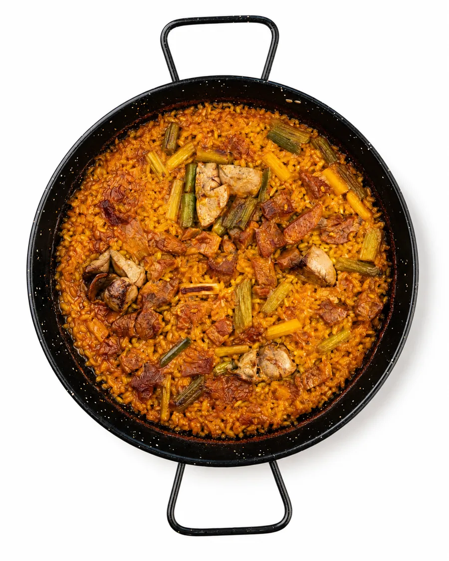 Paella de arroz preparada por encargo en AL PUNTO